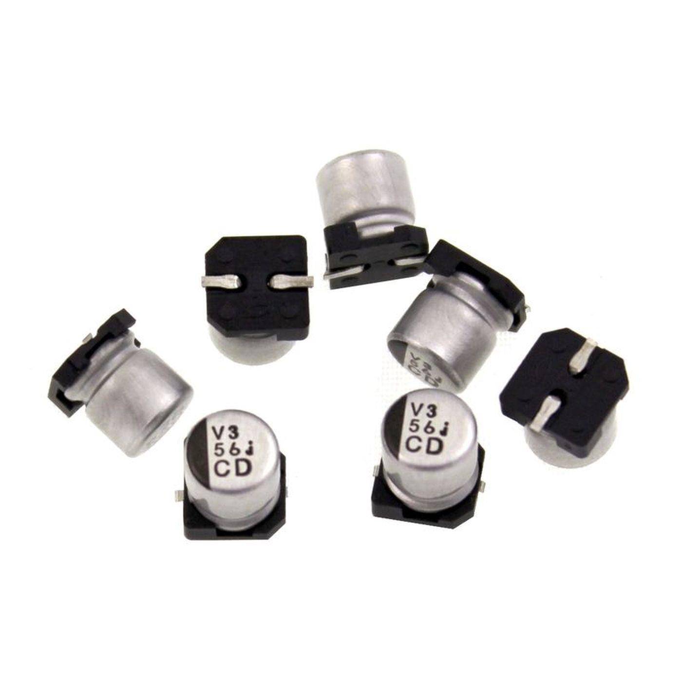 SMD Elko Capacitor 56µF 6,3V | Electrolytic capacitor up to a temperature of 105°C | 5x5,8mm | 56uF UCD0J560MCL1GS Nichicon