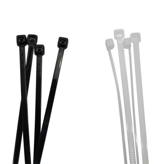 100x Cable tie 300 x 3,6mm White Natural 18,2kg PA6.6 Polyamide Industrial quality