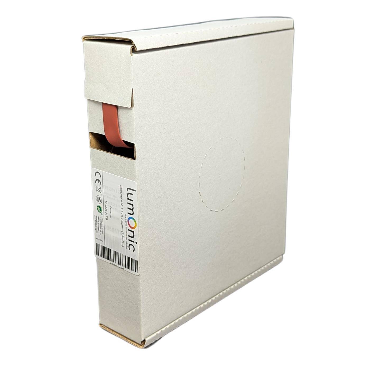 7,5m Schrumpfschlauch Box 2:1 6,4 -> 3,2mm Rot