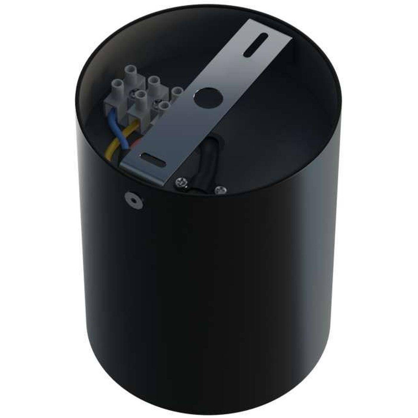 LED Aufbaurahmen Rund 94x125mm Schwarz Aluminium Schwenkbar Spot GU10 MR16