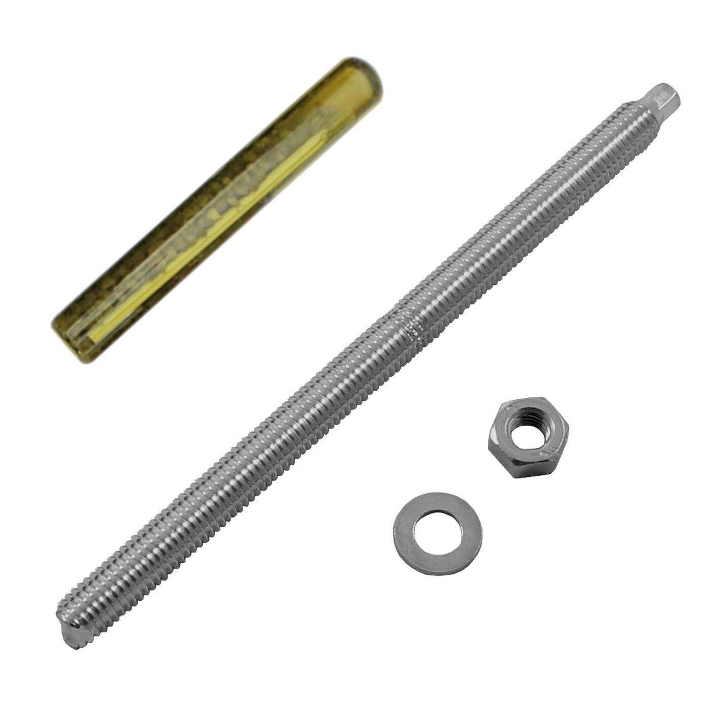 Lumonic Ankerstange + Verbundankerpatrone M10 x 165 Edelstahl A4 I Zur Verwendung als Keilanker, Metalldübel, Bolzenanker, Blitzdübel I Für verschiedene Arten Durchsteckmontagen