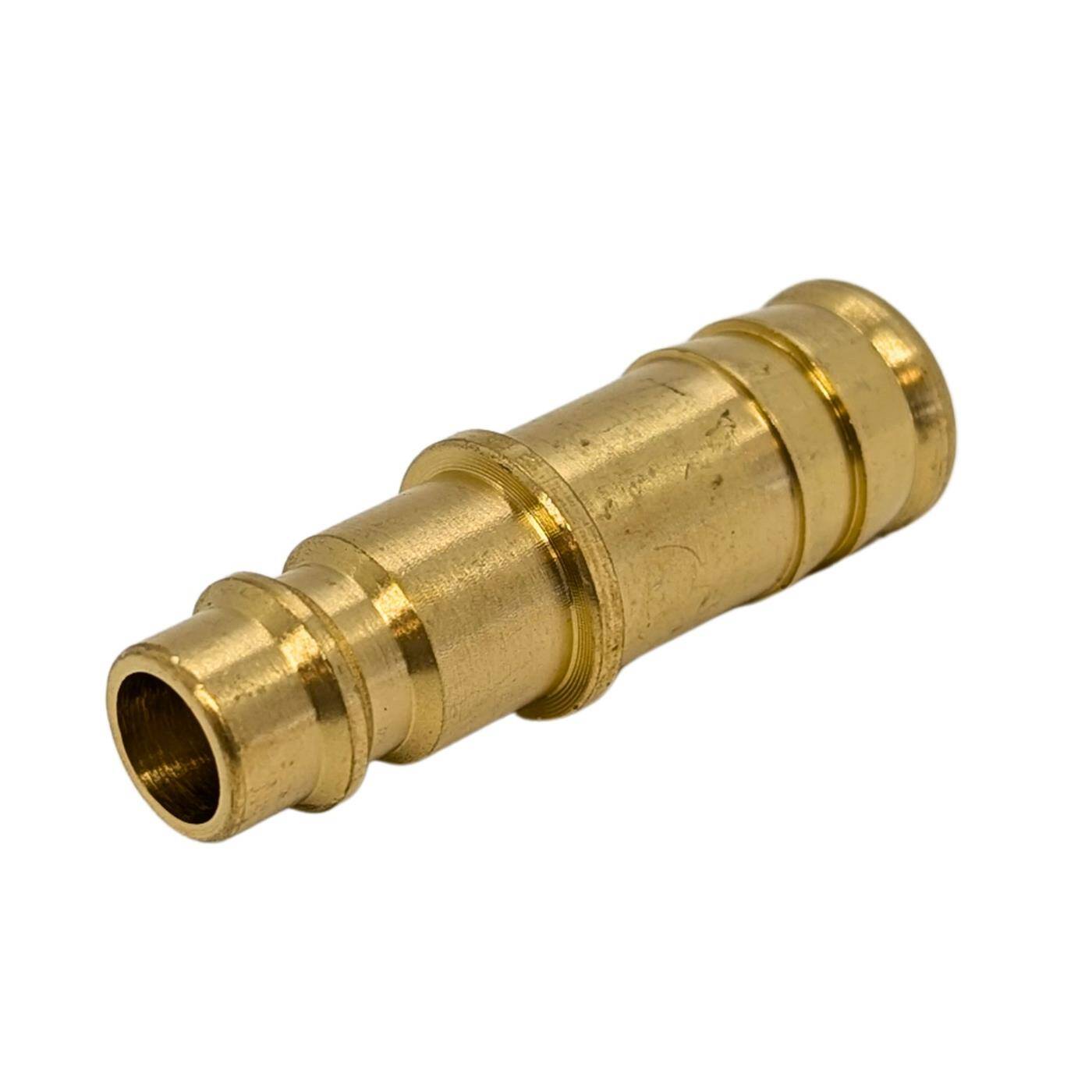 Coupling plug with hose nozzle for 13mm hose made of brass Compressed air coupling plug Quick coupling for workshops, businesses and DIY enthusiasts
