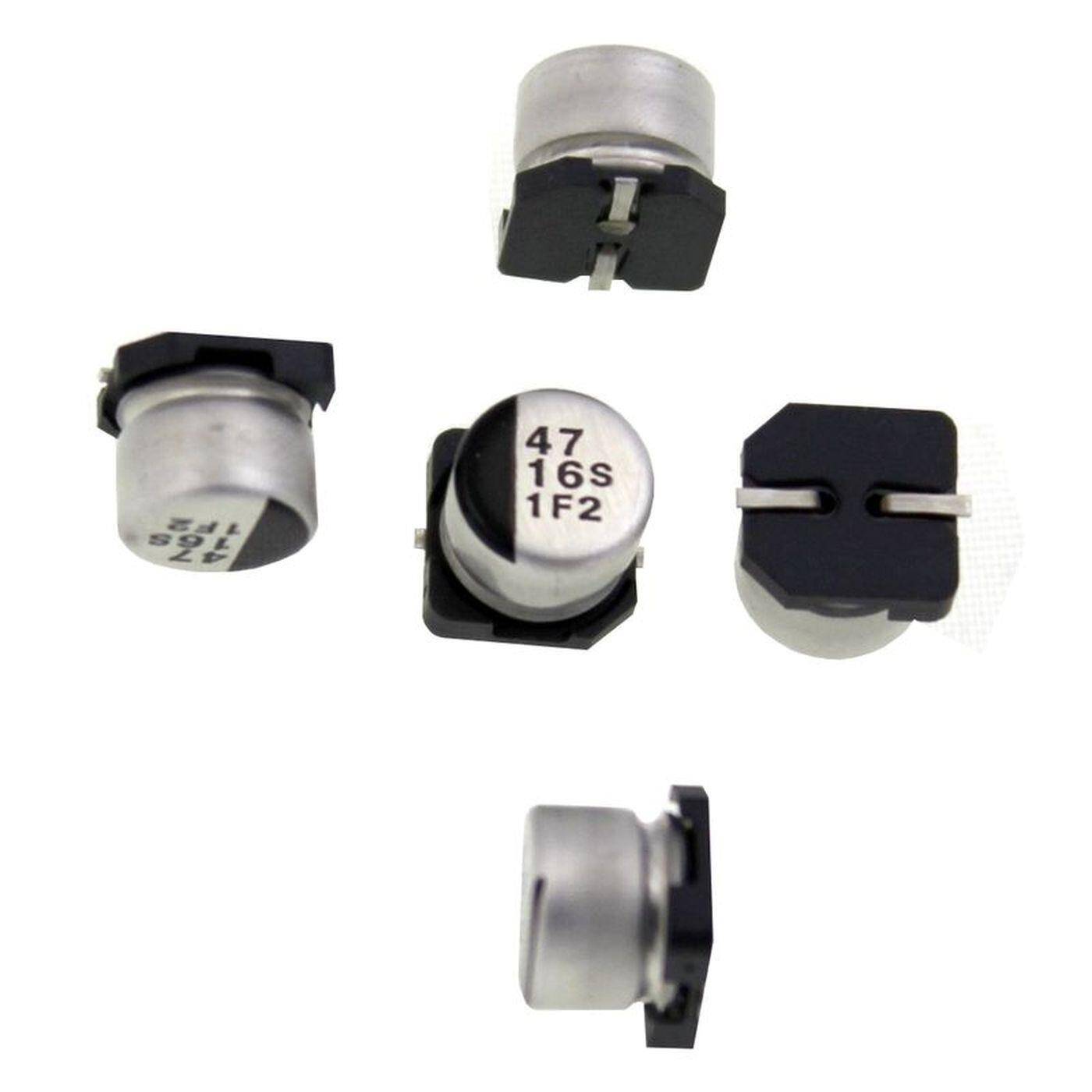 SMD Elko Kondensator 47µF 16V | Elektrolytkondensator bis zu einer Temperatur von 85°C | 6,3x5,4mm | 47uF ECEV1CA470 Panasonic