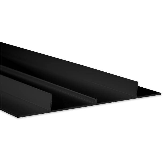 2m LED Profil TBP10 Schwarz 152,5x14,8mm Aluminium Trockenbauprofil für 11mm LED Streifen