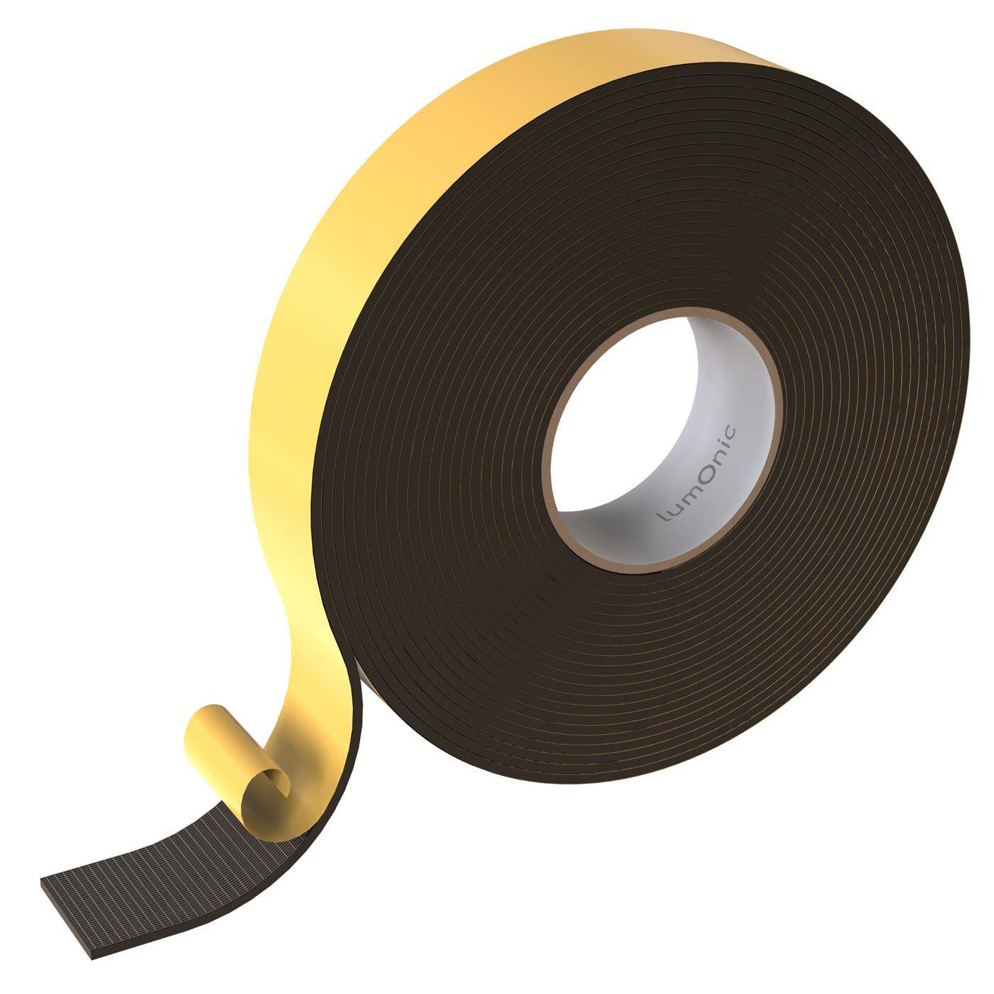 Lumonic 10 m Dichtungsband selbstklebend, Moosgummi, 40 mm x 3 mm - EVA-Schaum, Türdichtung, Fensterdichtung, Zugluft abdichten, Klappern dämpfen, Entkopplungsband, Schaumstoffband
