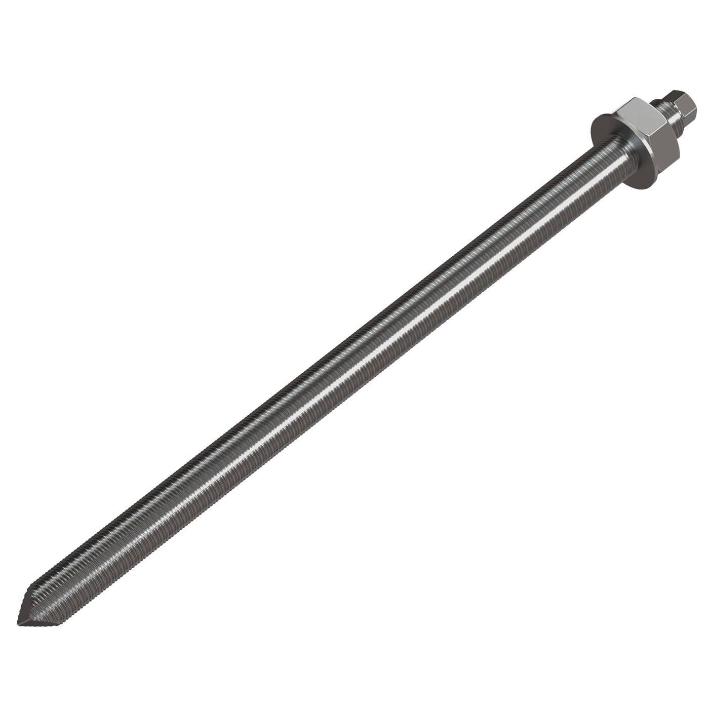 Lumonic Ankerstange M10 x 190 Edelstahl A2 I Zur Verwendung als Keilanker, Metalldübel, Bolzenanker, Blitzdübel I Für verschiedene Arten Durchsteckmontagen