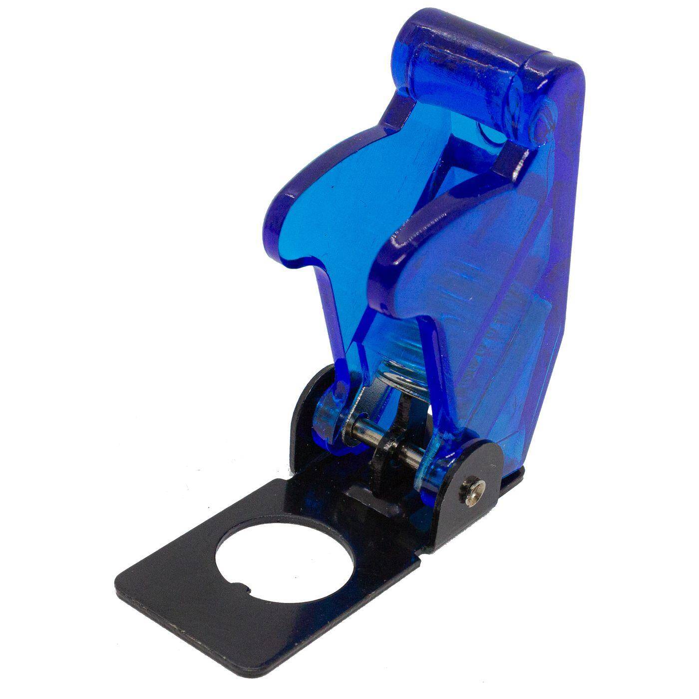 Lumonic Flip-Cover in transparentem blau für Kippschalter mit Durchmesser Ø12mm I Kunststoff Schutz Abdeckung für Kippschalter I Für's Auto und Zuhause