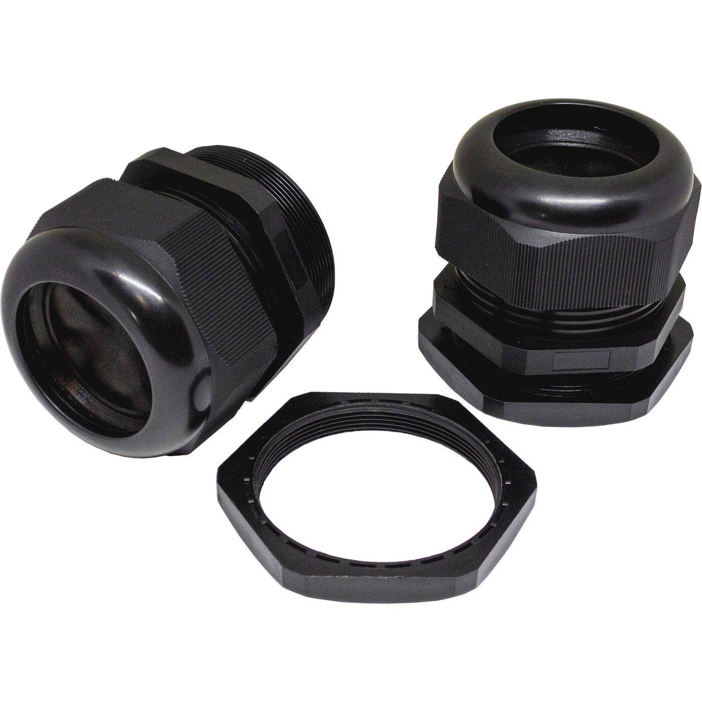 2x Kabelverschraubung M63 PG48 schwarz IP67 metrisch 37-44mm