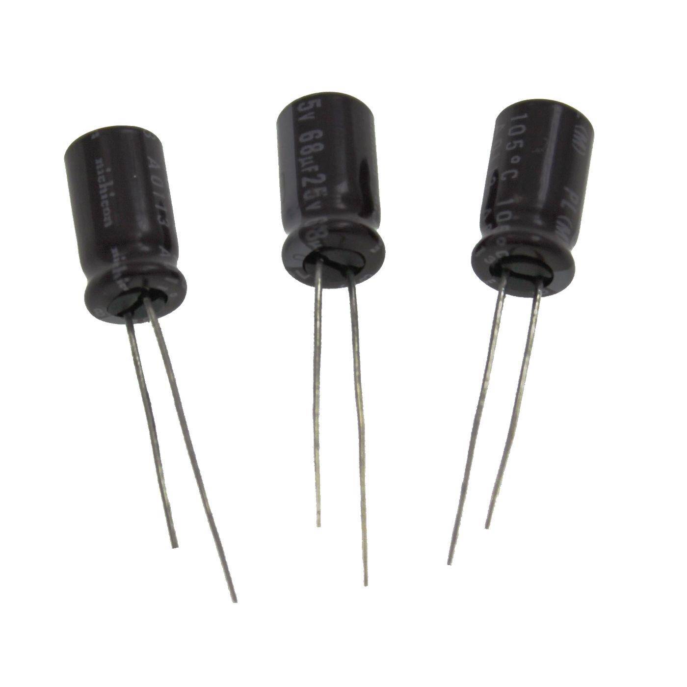 Elko Kondensator Radial 68µF 25V 105°C UPL1E680MEH d6,3x11mm 68uF