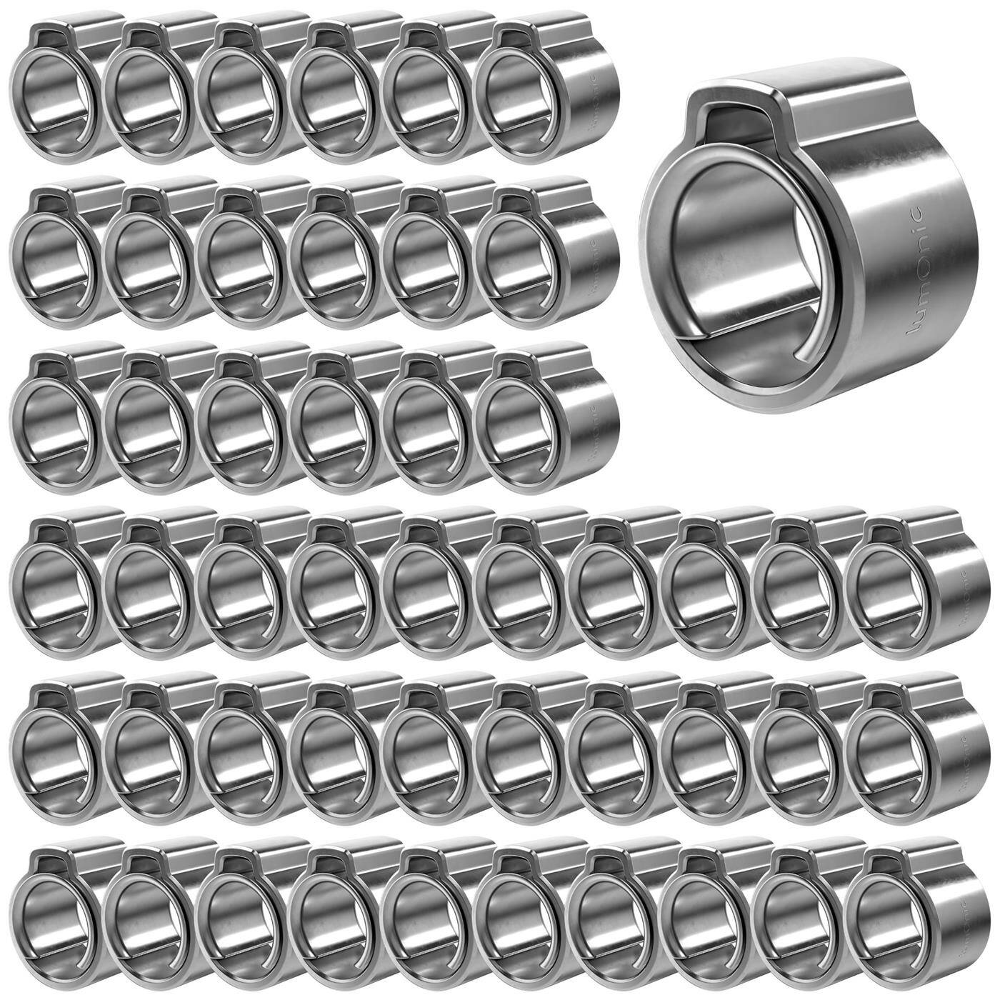 Lumonic I 50x 1-ear clip 5,3-6,5mm I V2A Stainless steel I Single ear clip I Hose clamp I for Compressed air, Pipe systems, Garden, CAR