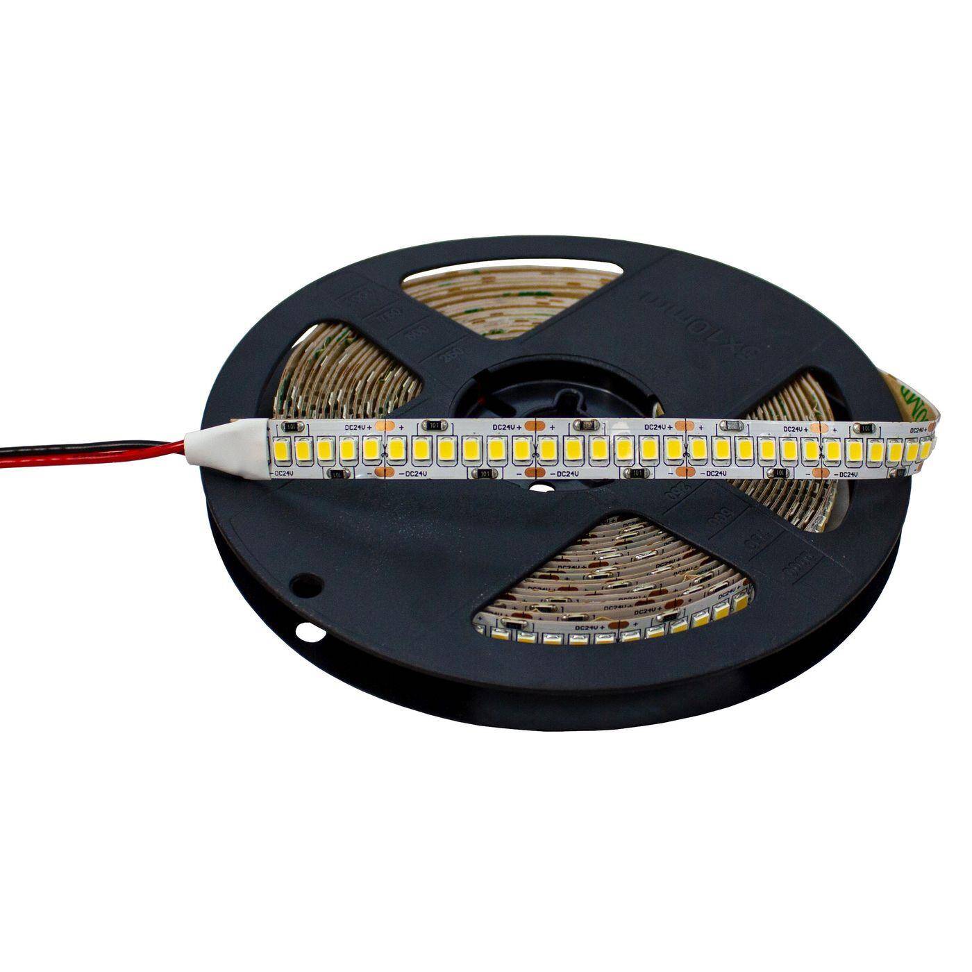 5m (500cm) LED Streifen Band Leiste 24V Warm Weiß 3000K IP20 1200LEDs 240LED/m SMD2835