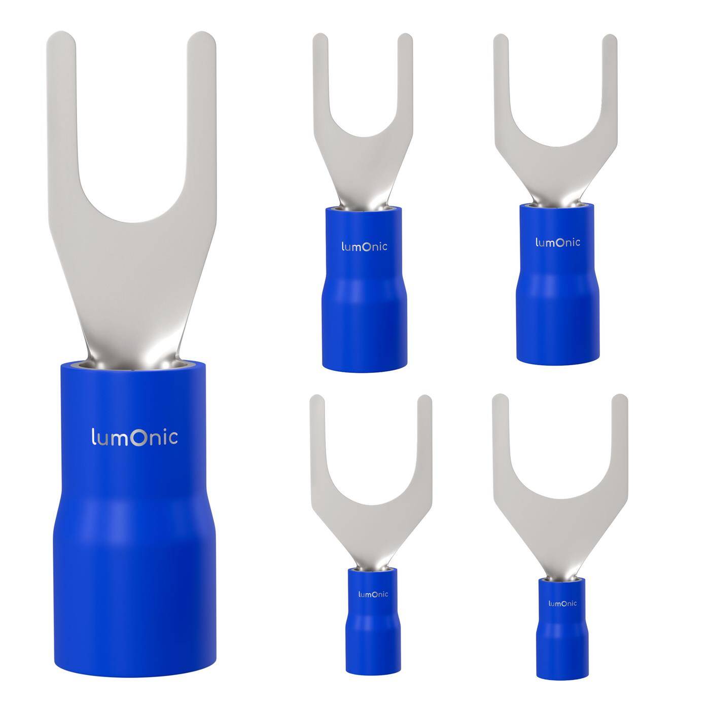25x Gabelkabelschuh teilisoliert 1,5-2,5mm² Lochdurchmesser M3 Blau Ringzunge Kupfer verzinnt