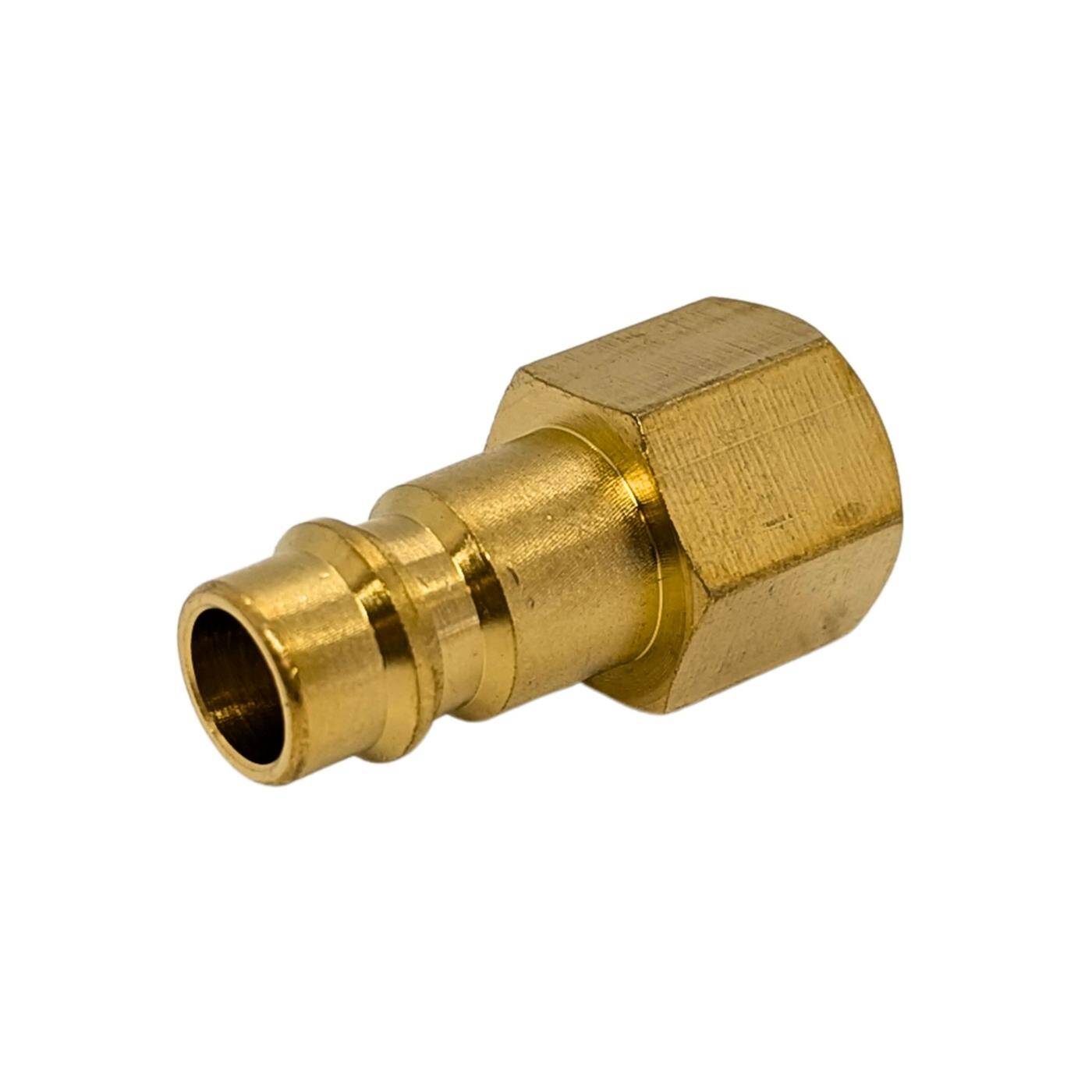 Kupplungsstecker mit Innengewinde 1/4" aus Messing Druckluftkupplung-Stecker Schnellkupplung für Werkstätten, Betriebe und Heimwerker