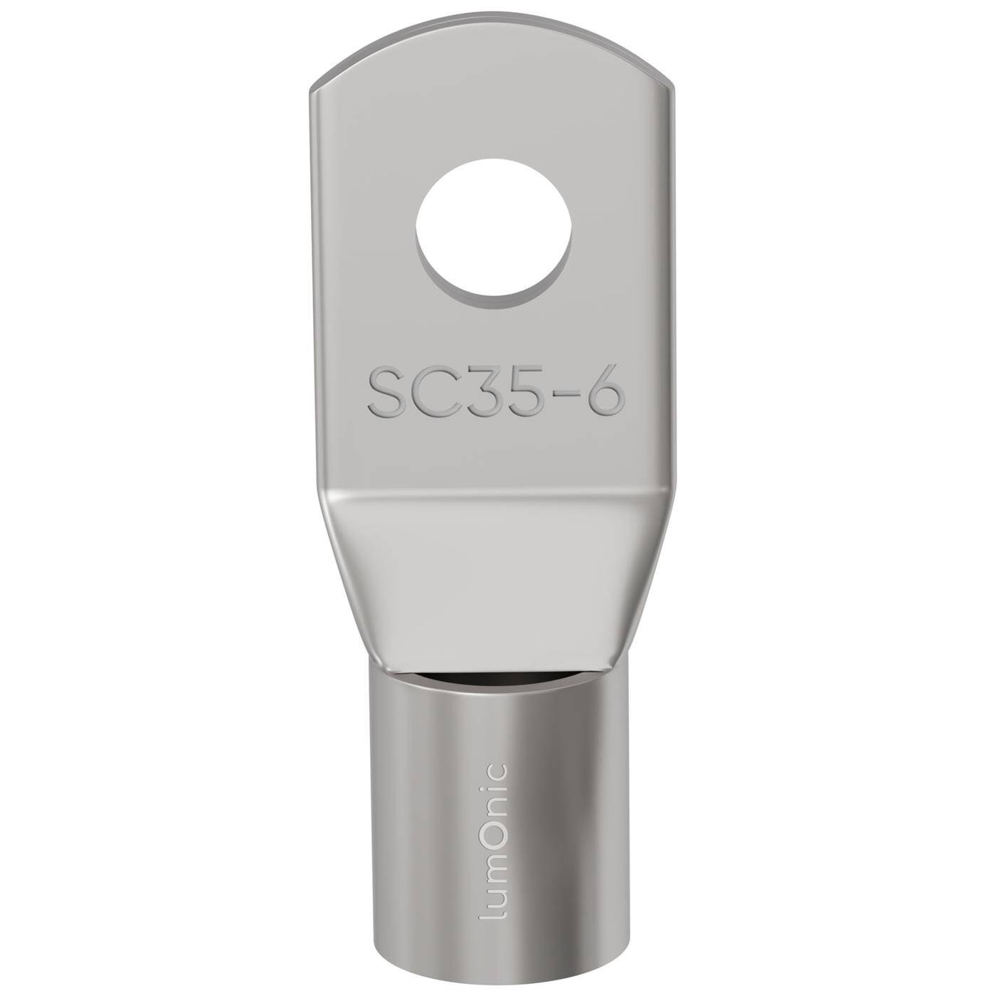 Rohrkabelschuh blank 35mm² Lochdurchmesser M6 SC35-6 Ringzunge Kupfer verzinnt