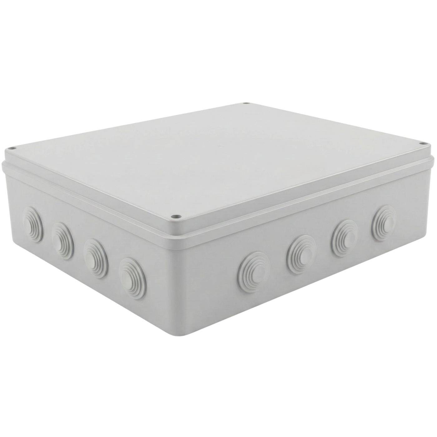 Lumonic Verteilerdose weiß 400x350x120mm mit 16 Öffnungen I Abzweigdose Aufputz - IP65 I Verbindungsdose, Klemmdose, Abzweigkasten für Innen & Außen