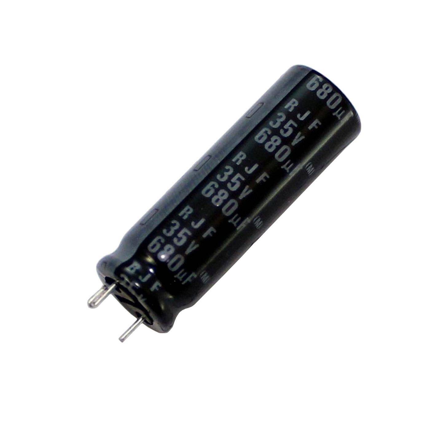 Elko Kondensator Radial 680µF 35V | Elektrolytkondensator bis zu einer Temperatur von 125°C | 10x30mm | 680uF RK-35V681MH7WGY-TB9 Elna