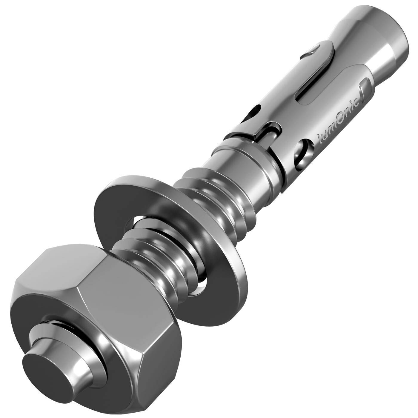 Lumonic Heavy Duty Anchor M16 x 115mm | High-quality galvanized wedge anchors | Push-through mounting, IMMEDIATELY LOADABLE | Concrete anchor, Heavy duty anchor | for canopies, Railing, Shelves, Partition walls