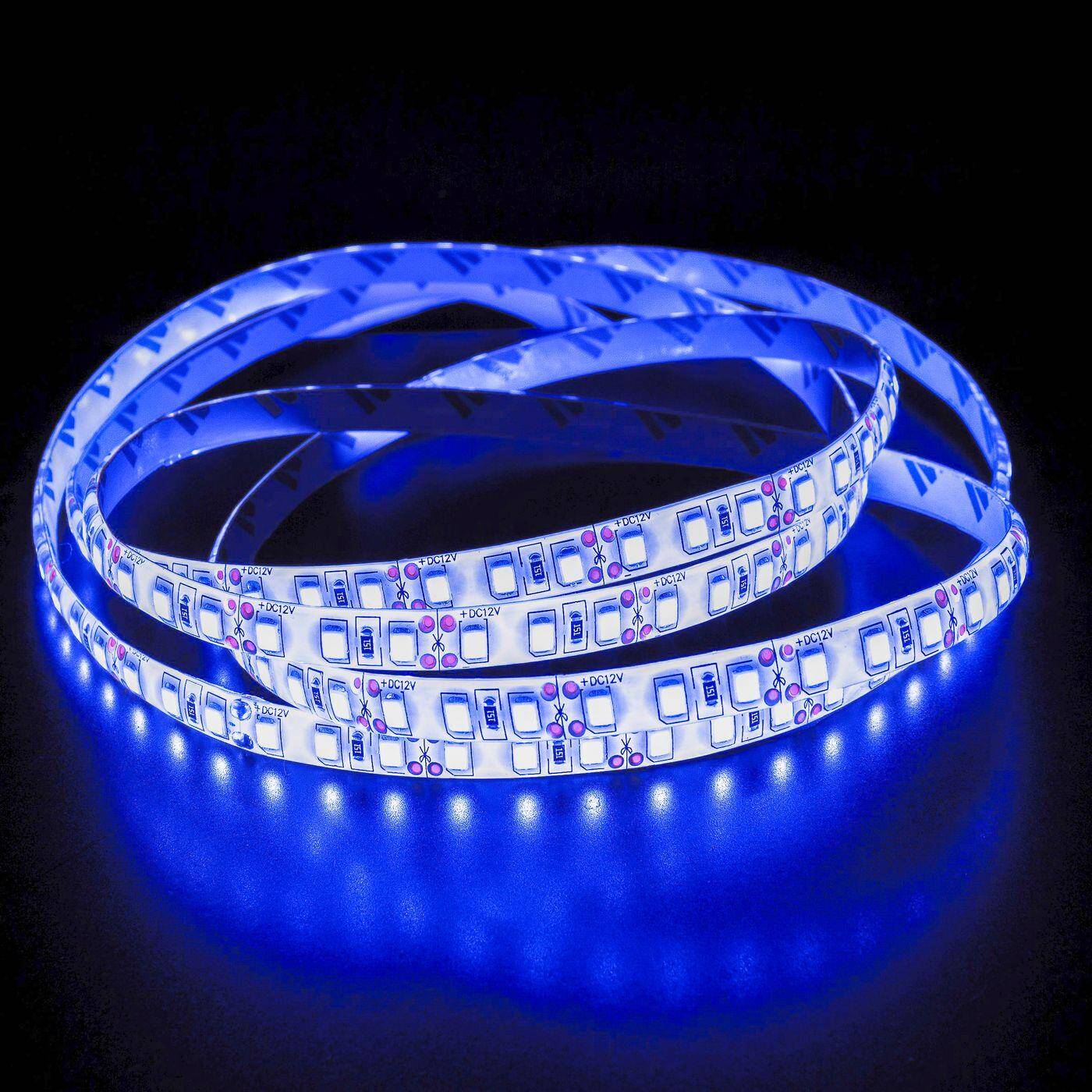 5m (500cm) LED Streifen Band Leiste 24V Blau IP65 600LEDs 120LED/m SMD2835