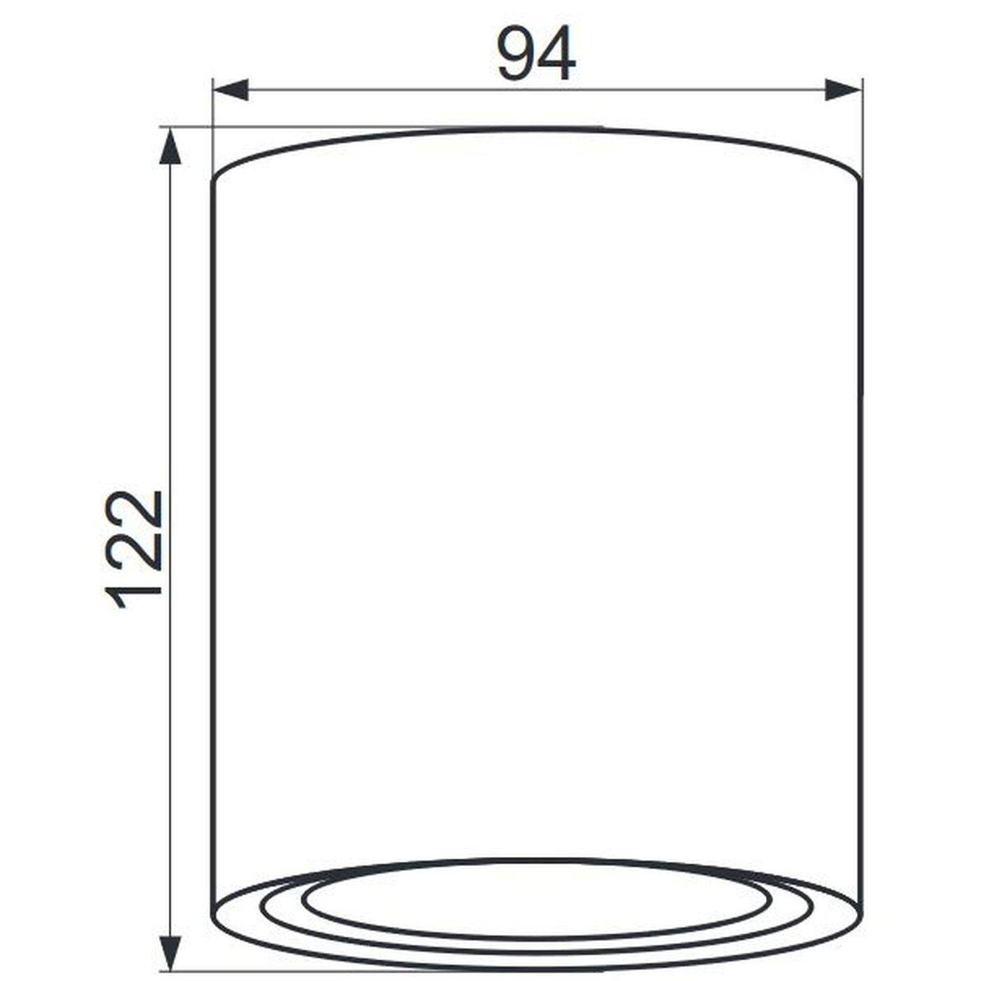 LED Aufbaurahmen Rund 94x125mm Weiß Aluminium Schwenkbar Spot GU10 MR16
