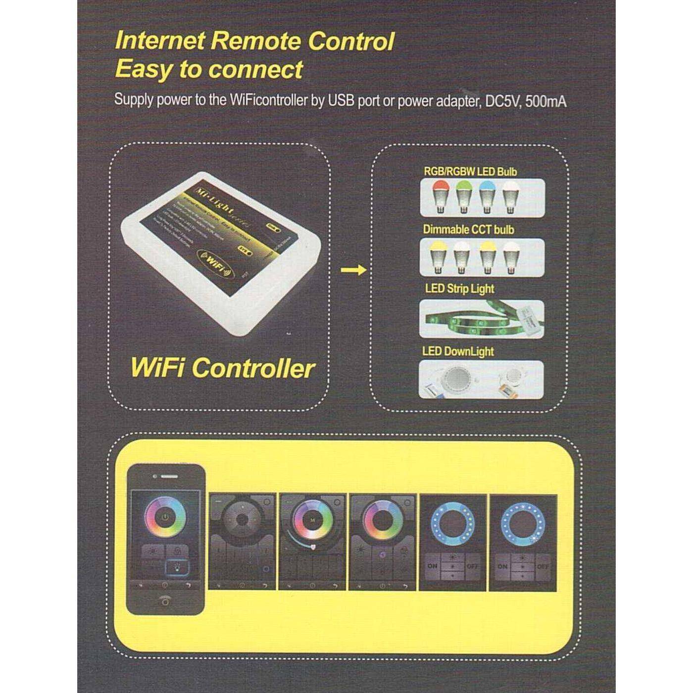 MiLight MiBoxer RGB RGBW CCT LED WiFi Module for MiLight MiBoxer RGB+W; 5-Pin