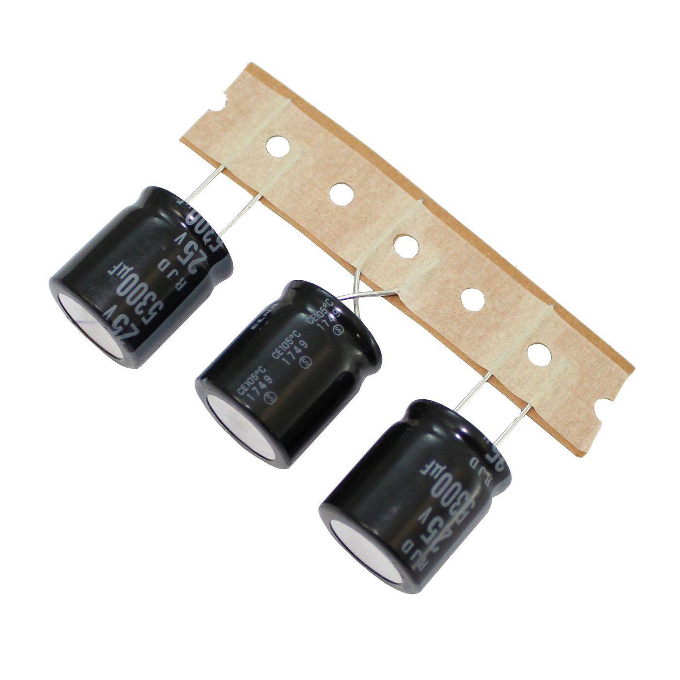 Elko Kondensator Radial 5300µF 25V | Elektrolytkondensator bis zu einer Temperatur von 105°C | 18x20mm | 5300uF RJD-25V532AK5XGY-TC9 Elna