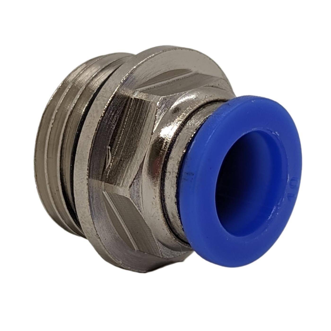 PU Schlauch Steckverbinder Fitting mit Außengewinde 10mm*1/2Zoll gerade Schnellverschluss pneumatischer Steckverbinder Schlauchverbinder Druckluft & Automatisierung