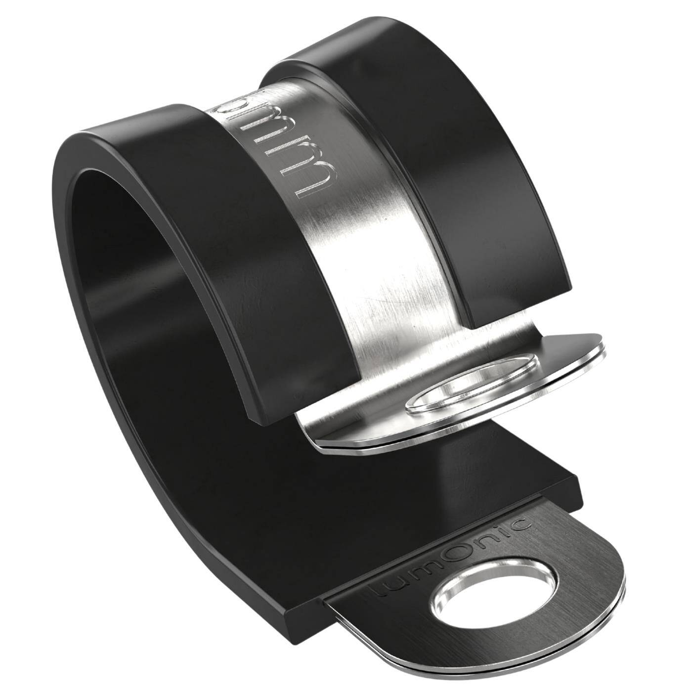 5x P-Clip Leitungsschelle Edelstahl V2A mit Gummi 15mm Rohrschelle Befestigungsschelle