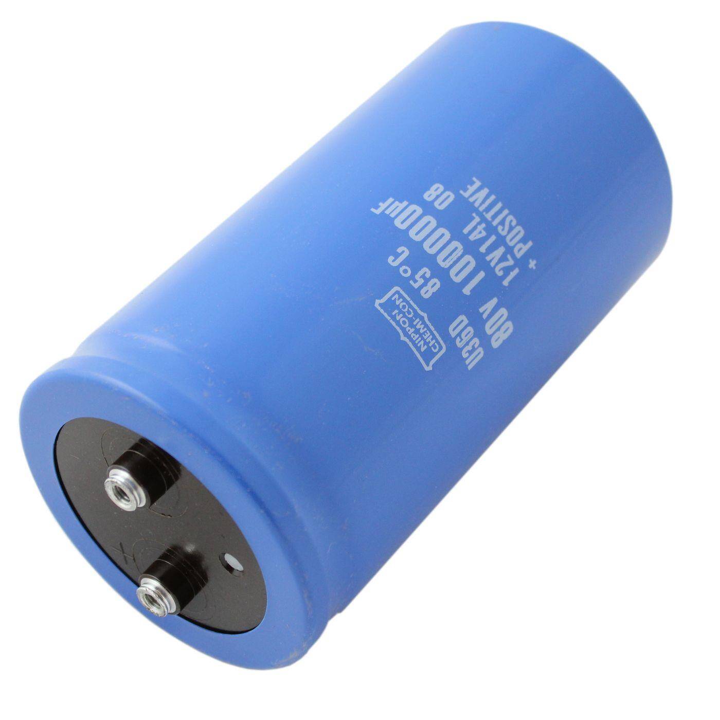 Screw Elko Capacitor 10000µF 80V | Electrolytic capacitor up to a temperature of 85°C | 76,2x143mm | 10000uF E36D800HLN104MEE3U United Chemi-Con
