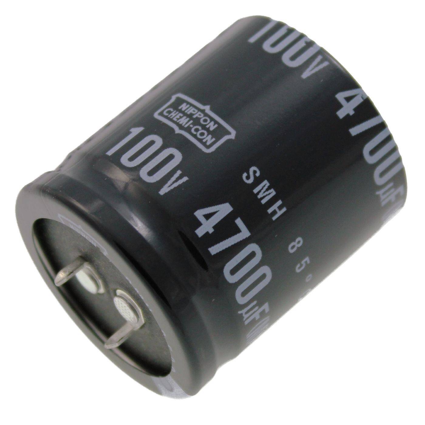 Snap-In Elko Capacitor 4700µF 100V | Electrolytic capacitor up to a temperature of 85°C | 35x40mm | 4700uF ESMH101VSN472MA40S United Chemi-Con