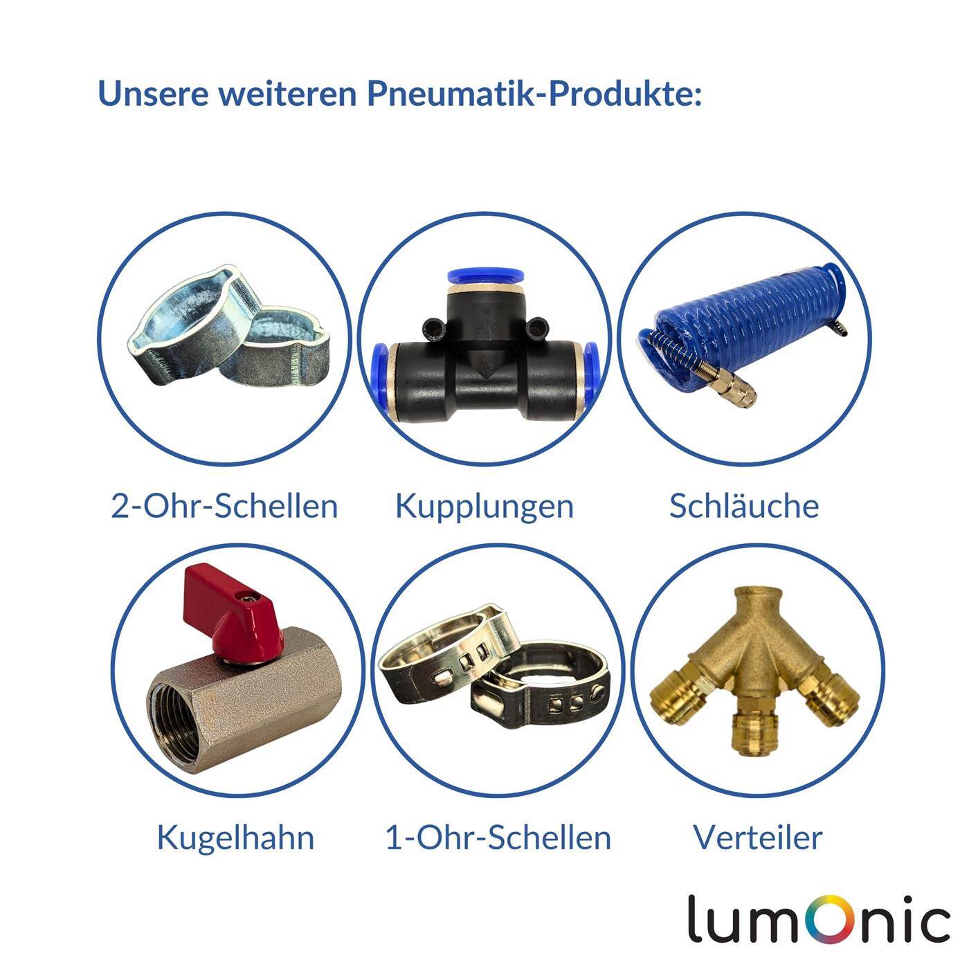 Lumonic I Pressure gauge 0-6,0bar I 1/2 Customs I Class 2.5 I Rear connection I Diameter 60mm I Pressure gauge I for compressed air and water