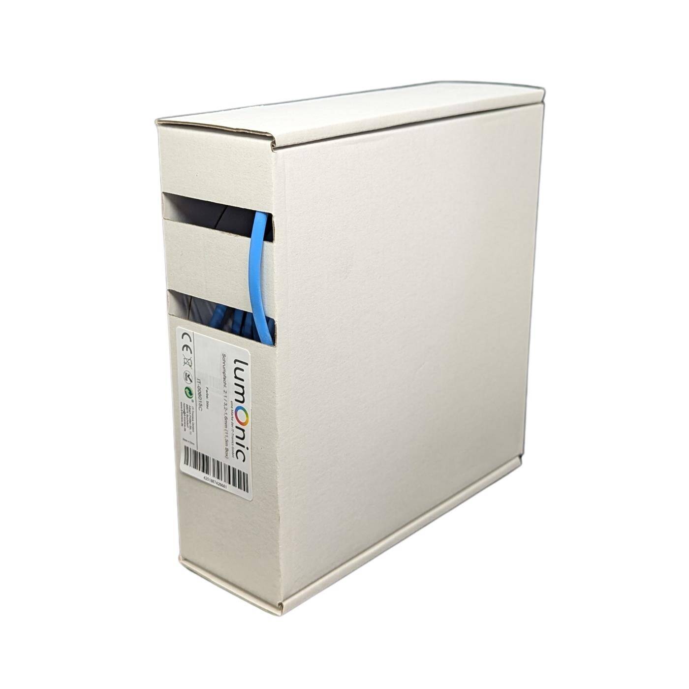 11,5m Schrumpfschlauch Box 2:1 3,2 -> 1,6mm Blau