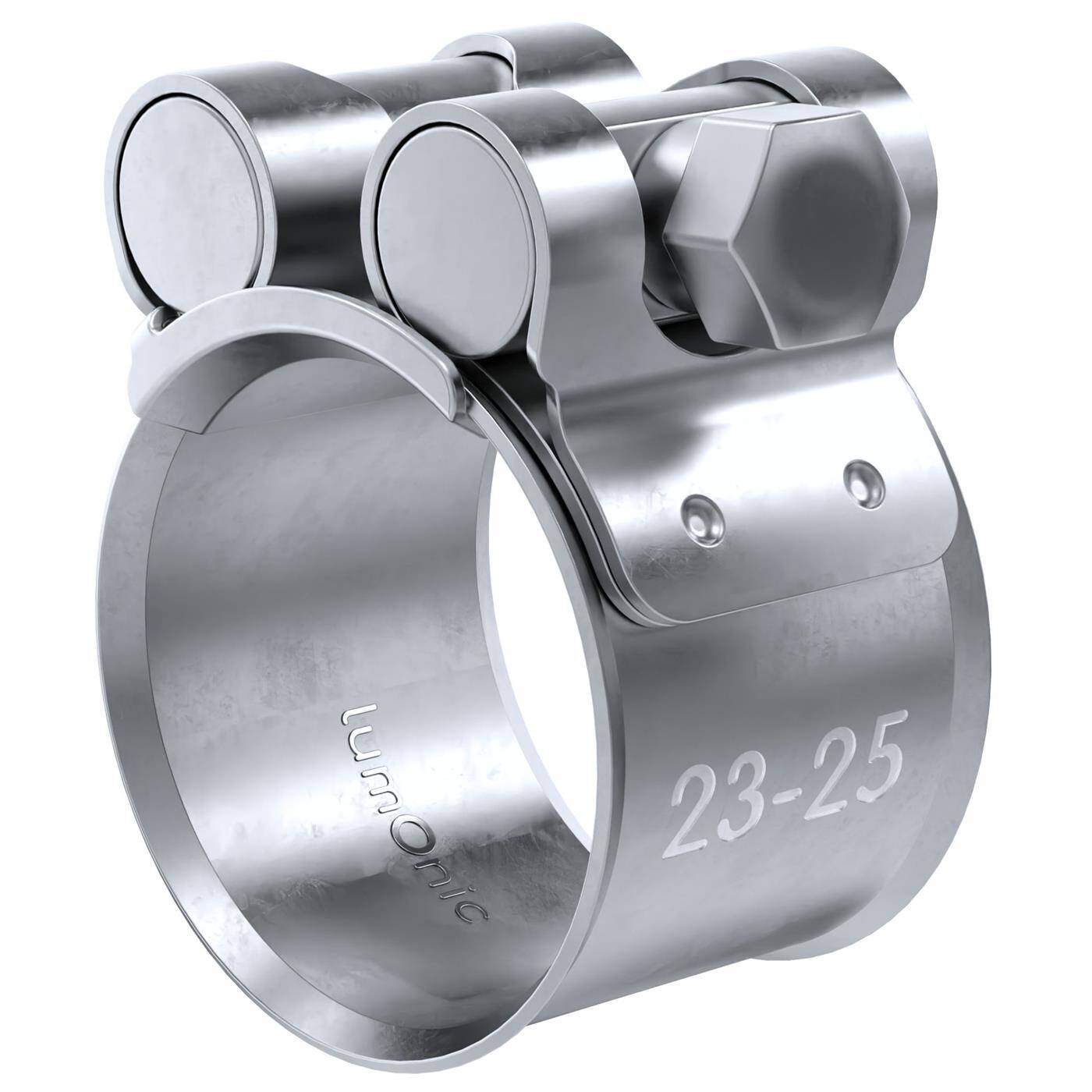 1x Lumonic Gelenkbolzenschelle 23-25mm  Auspuffschelle für Bau PKW LKW