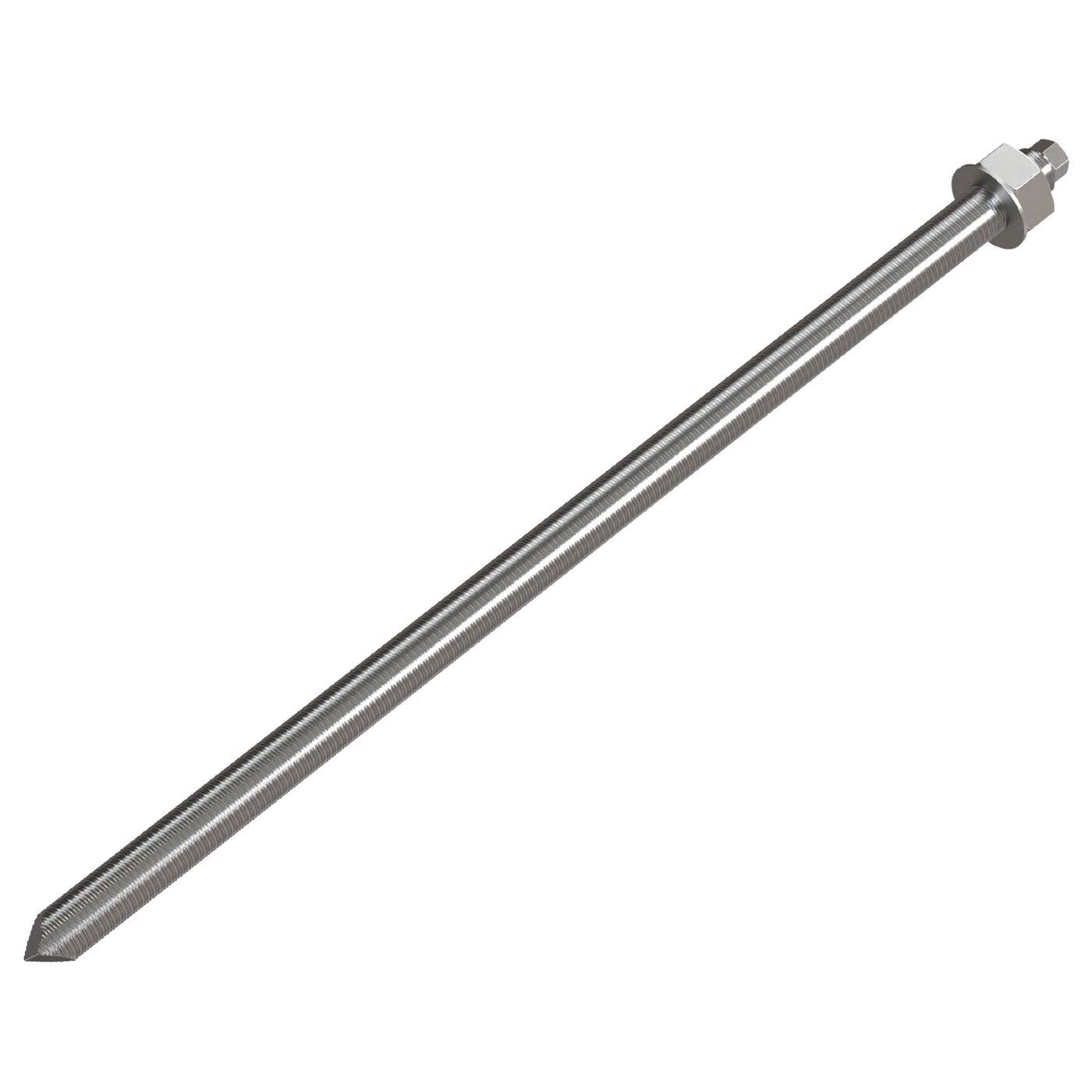 Lumonic Ankerstange M12 x 300 Verzinkt I Zur Verwendung als Keilanker, Metalldübel, Bolzenanker, Blitzdübel I Für verschiedene Arten Durchsteckmontagen