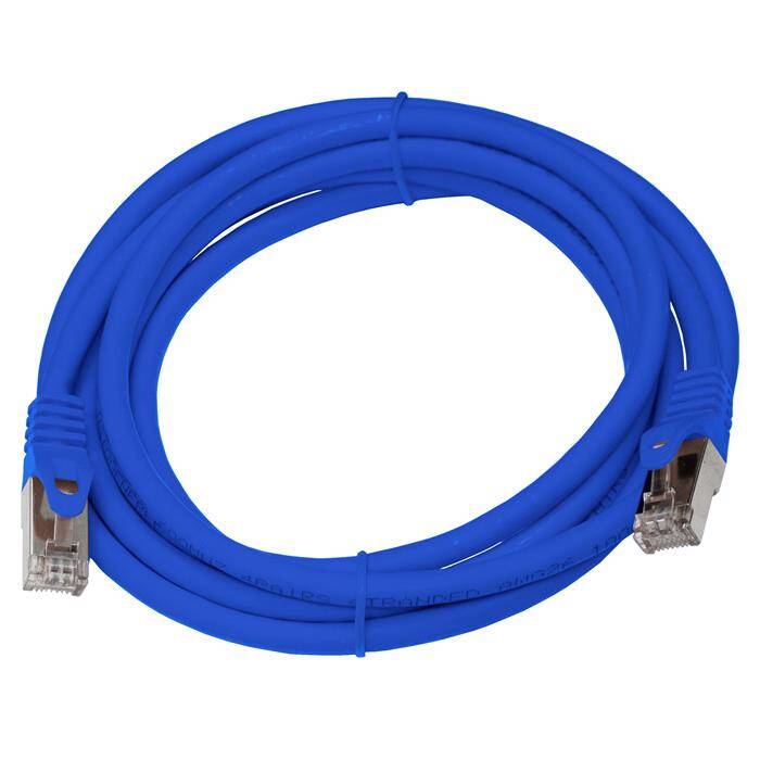 2m RJ-45 Netzwerkkabel Patchkabel CAT7 Blau S/FTP Ethernet DSL LAN CAT.7