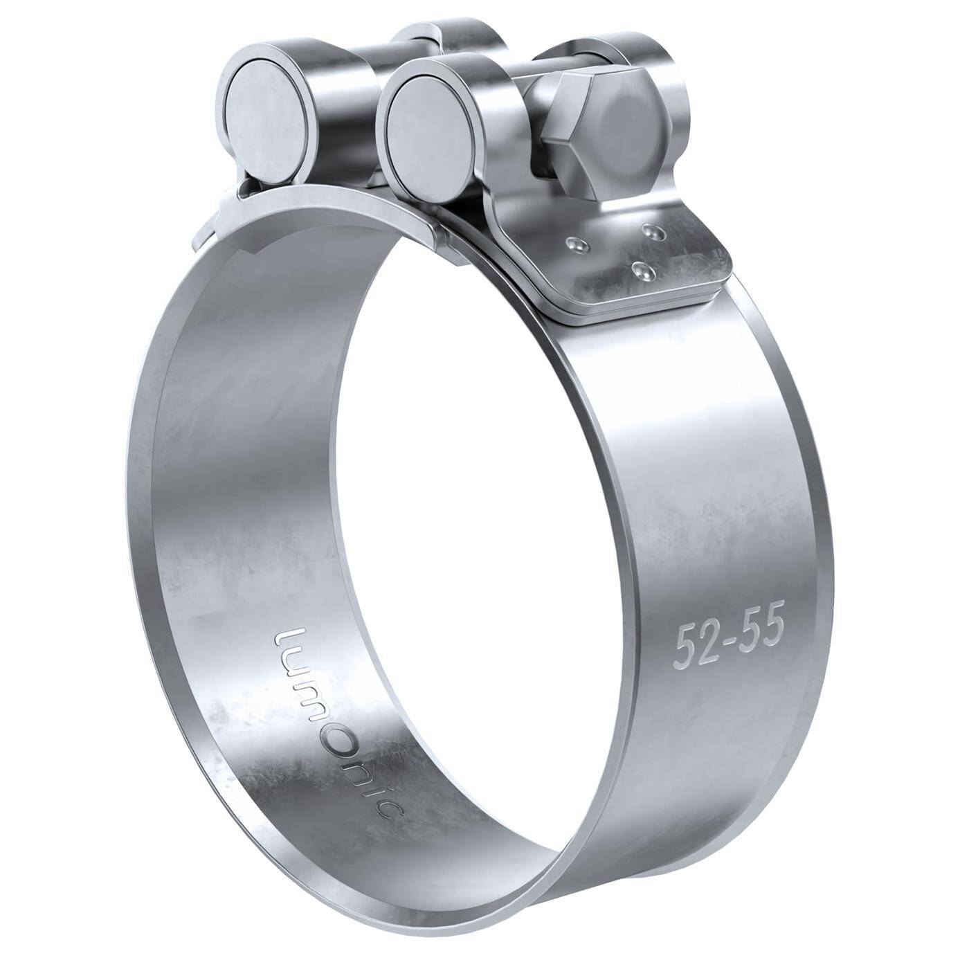 1x Lumonic Gelenkbolzenschelle 52-55mm  Auspuffschelle für Bau PKW LKW