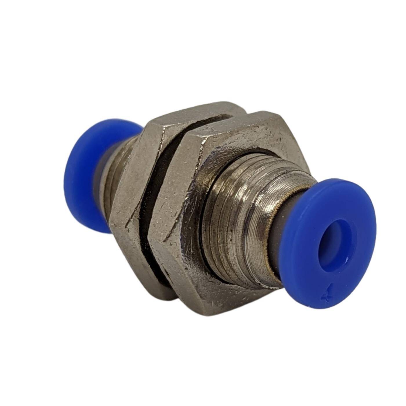 PU Schlauch Schottverschraubung mit Steckverbinder 4mm Bulkhead Fitting pneumatischer Steckverbinder Fitting Druckluft & Automatisierung