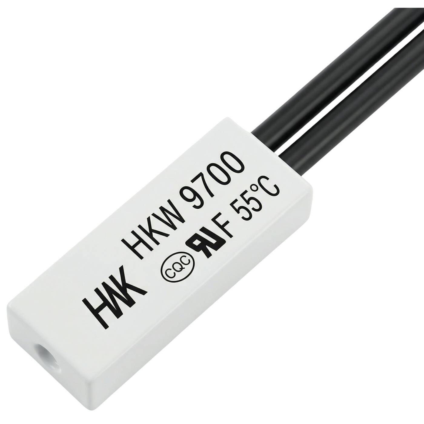 Thermoschalter 55°C Schließer 250V 5A Kabel Temperaturschalter Thermostat HKW9700 Bimetall Thermoschutz