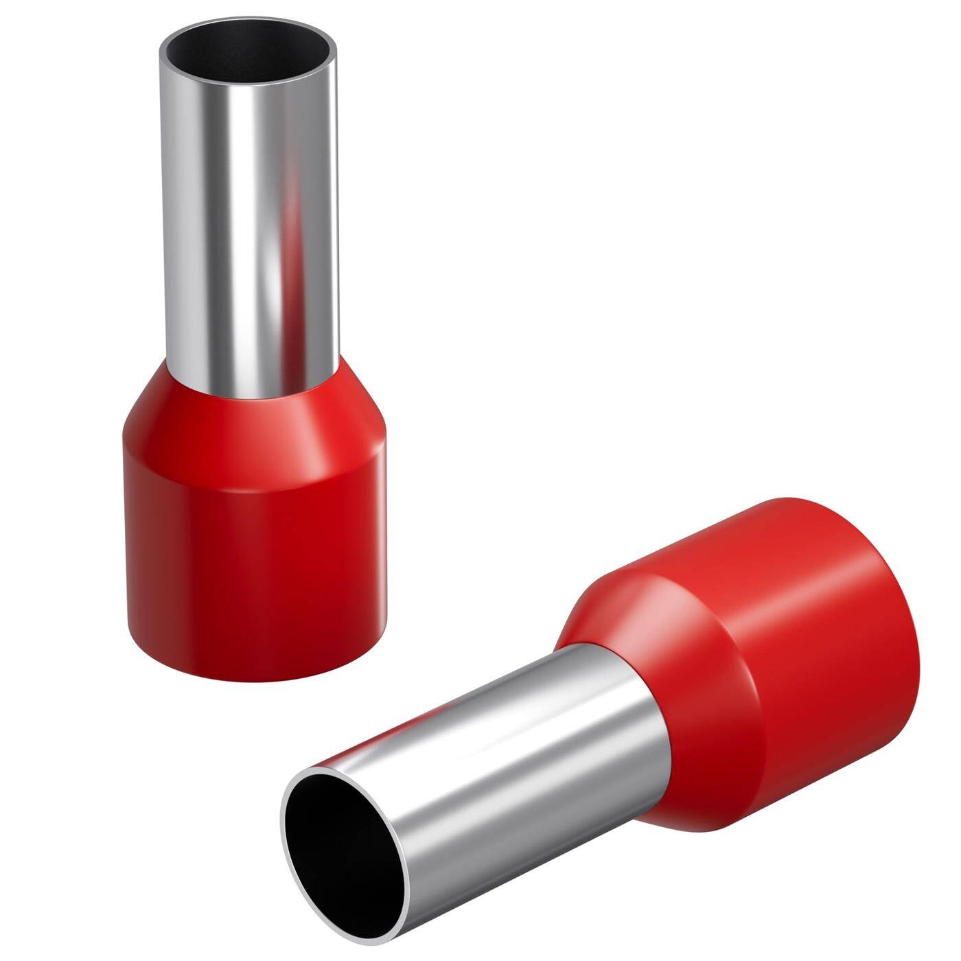 Lumonic 50 x 35mm² Aderendhülsen isoliert rot I Die Länge beträgt 16mm, der Durchmesser des Kunstoffkragen 12,7mm I Verzinnt zum Schutz gegen Korrosion