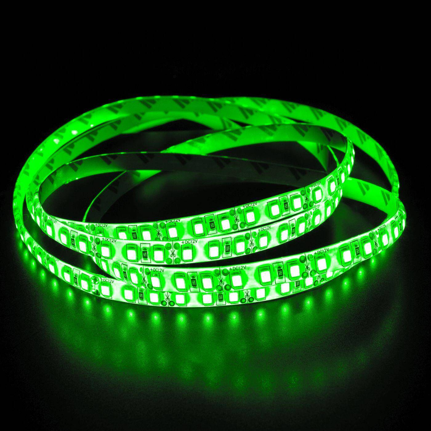 5m (500cm) LED Streifen Band Leiste 12V Grün IP65 600LEDs 120LED/m SMD3528