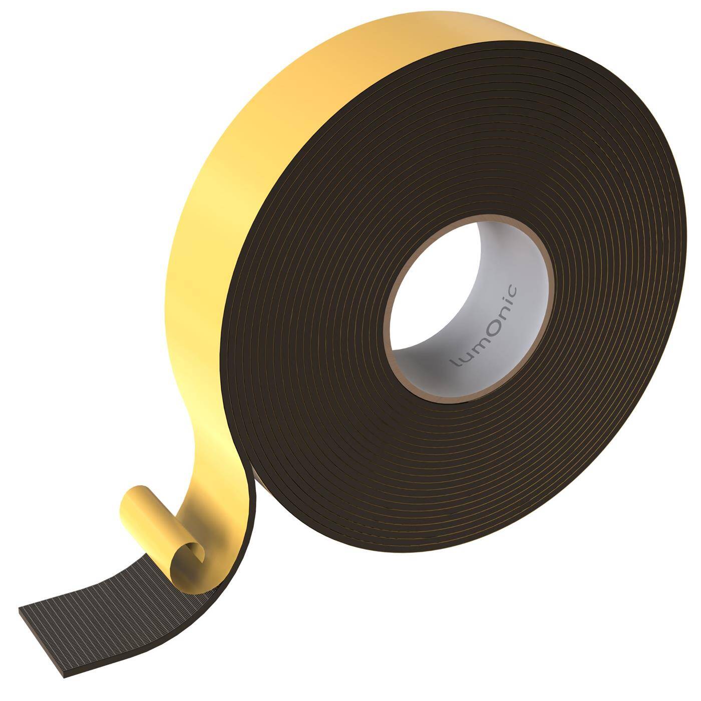 Lumonic 10 m Dichtungsband selbstklebend, Schaumstoff, 50 mm x 4 mm - EVA-Schaum, Türdichtung, Fensterdichtung, Zugluft abdichten, Klappern dämpfen, Entkopplungsband, Schaumstoffband