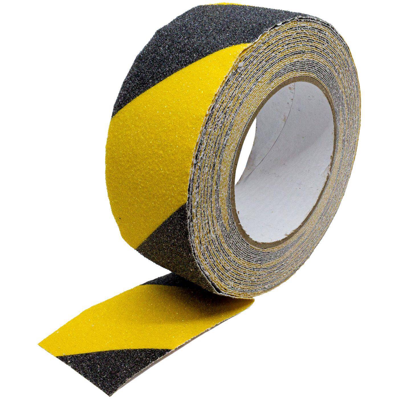 10m Antirutschband Selbstklebend 50mm schwarz/Gelb Antirtusch Streifen Klebeband 650µm