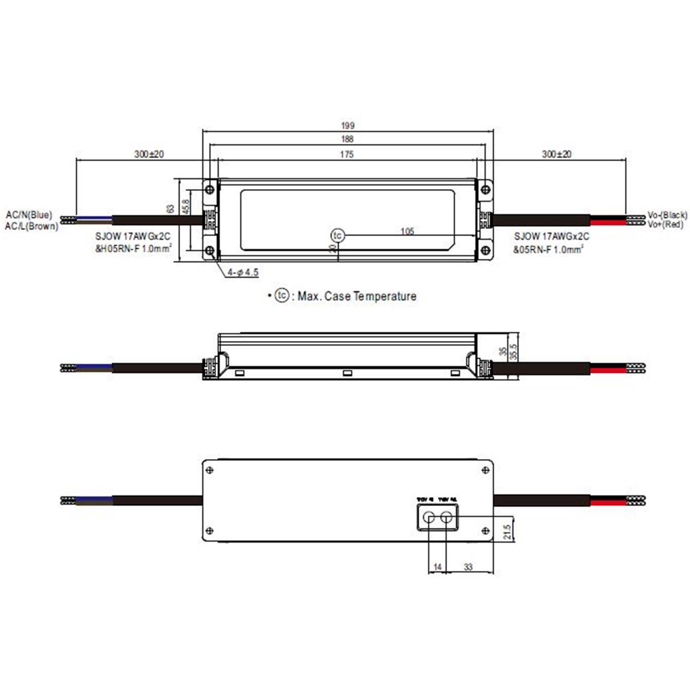 ELG-100-24A-3Y 96W 24V 4A LED Netzteil Trafo Treiber IP65 Dimmbar Potentiometer PWM