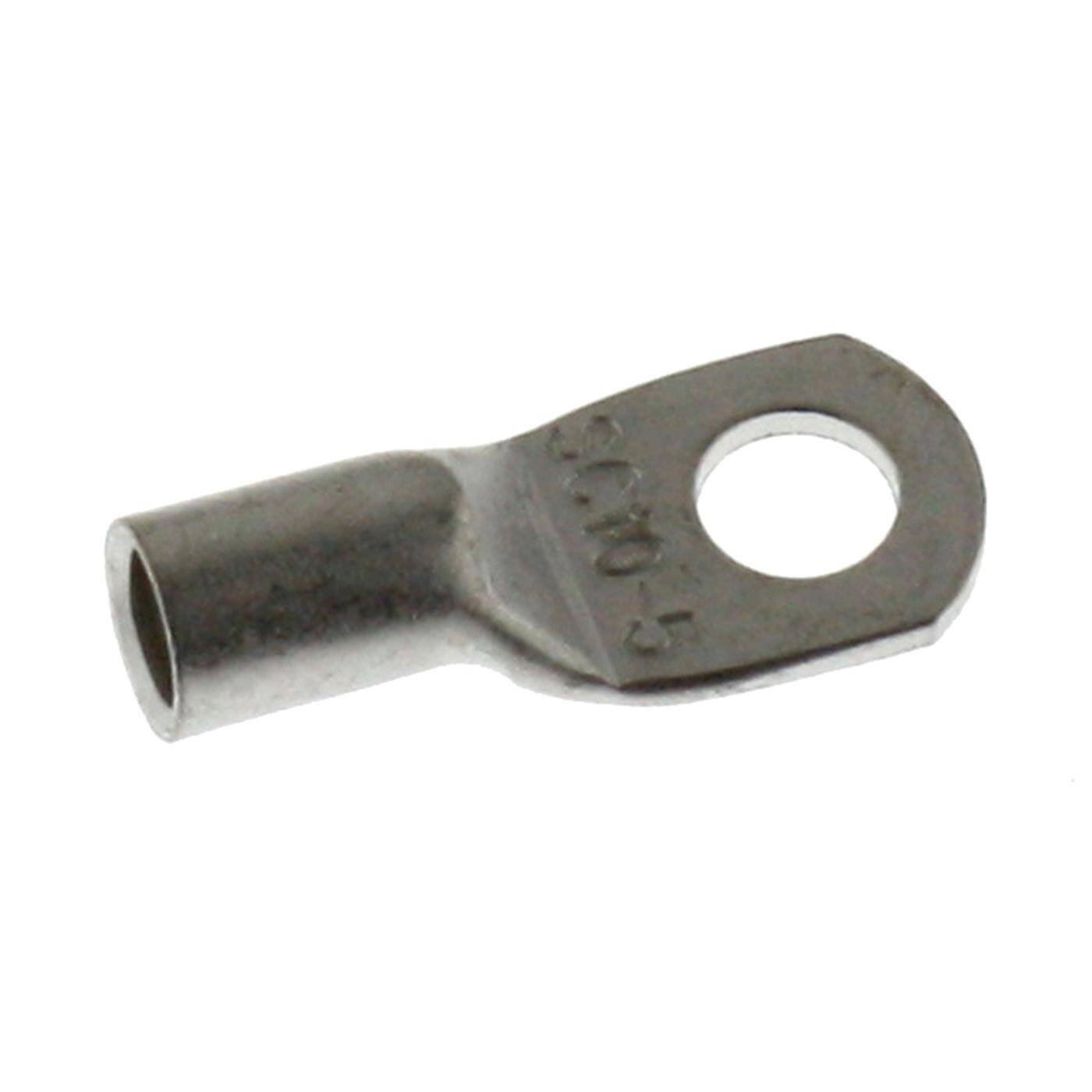 Lumonic 10x Tubular cable lug 10mm² blank | M5 | Tinned copper | Cable connection without soldering | SC10-5, Set of 10 crimp cable lugs, crimp connectors | Motor vehicle, mechanical engineering, motorhome, battery