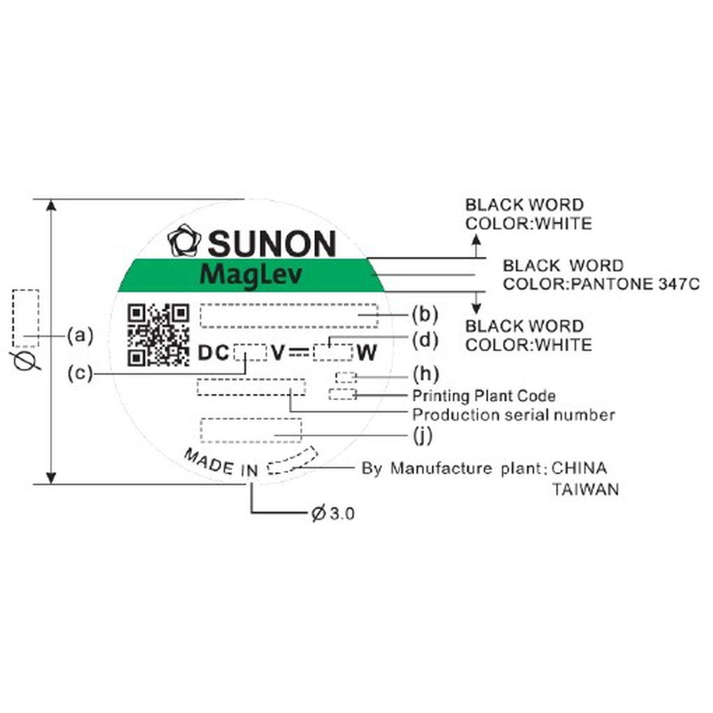 Lüfter 12V DC 0,48W 80x80x25mm 40,6m³/h 2000U/Min 40,6m³/h Sunon HA80251V41000UA99