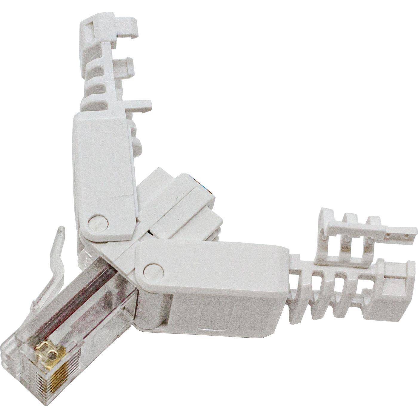 Netzwerkstecker werkzeuglos RJ45 Stecker CAT5 CAT6 LAN vergoldete Kontakte Cat 6 ohne Werkzeug Patchkabel