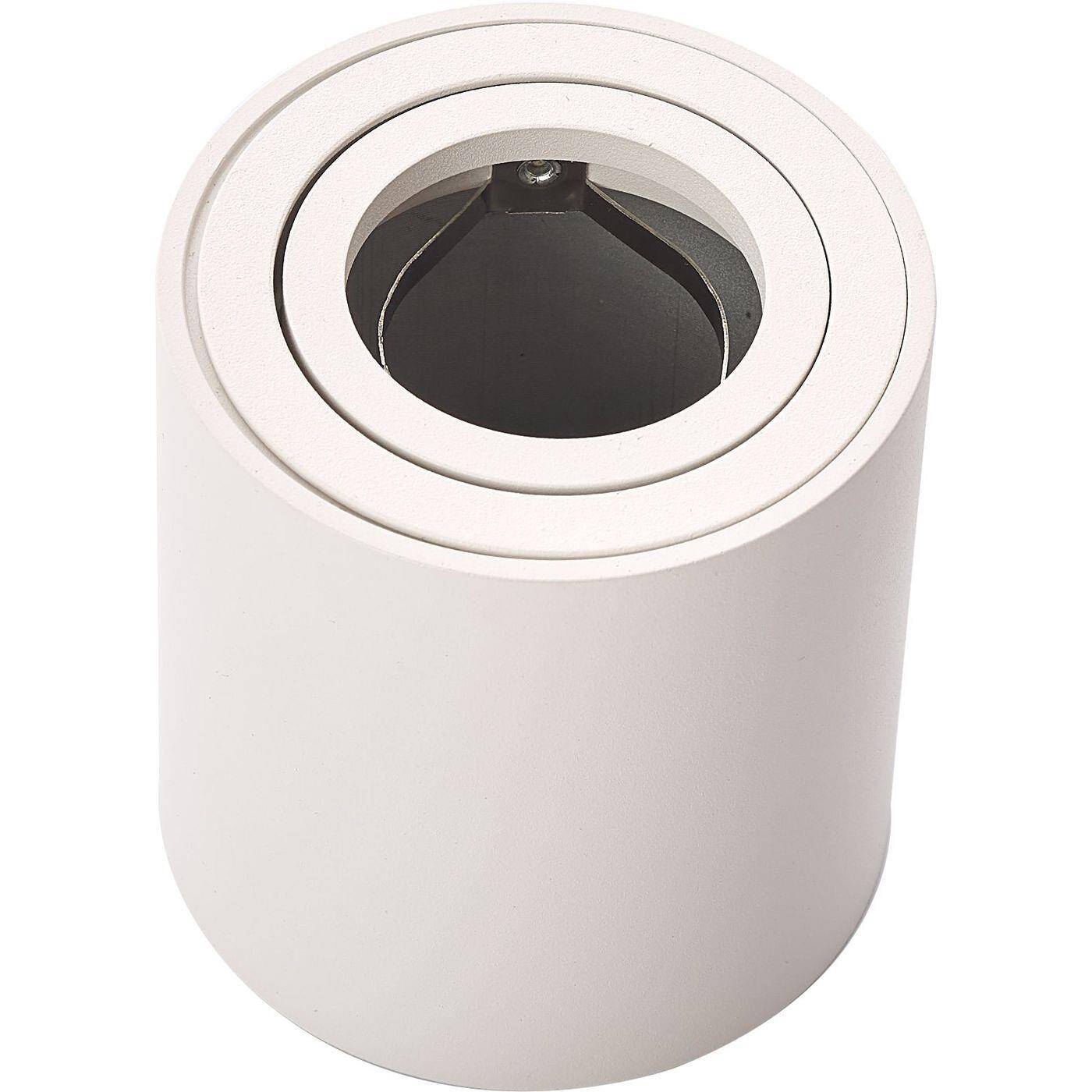 LED Aufbaurahmen Rund 80x84mm Weiß Aluminium Schwenkbar Spot GU10 MR16