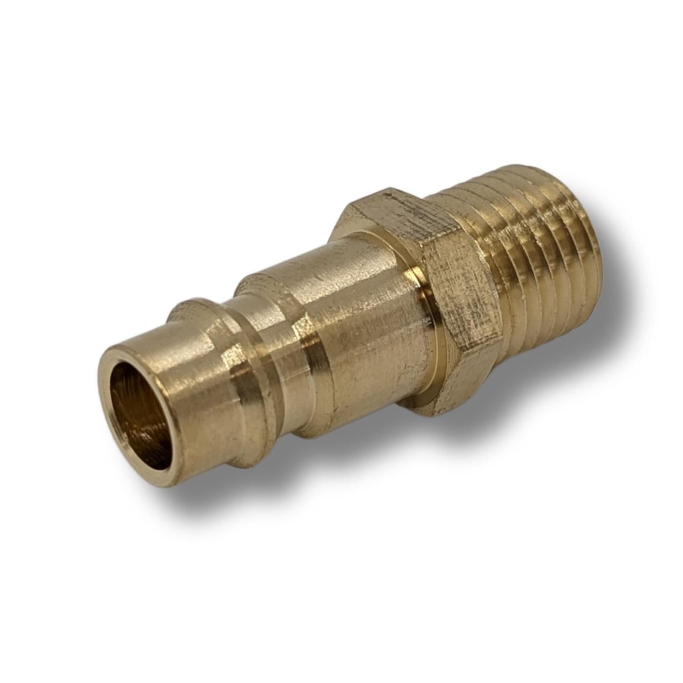 Coupling plug with external thread I 1/4" I made of brass I Compressed air coupling plug I Quick coupling I for workshops, businesses and DIY enthusiasts