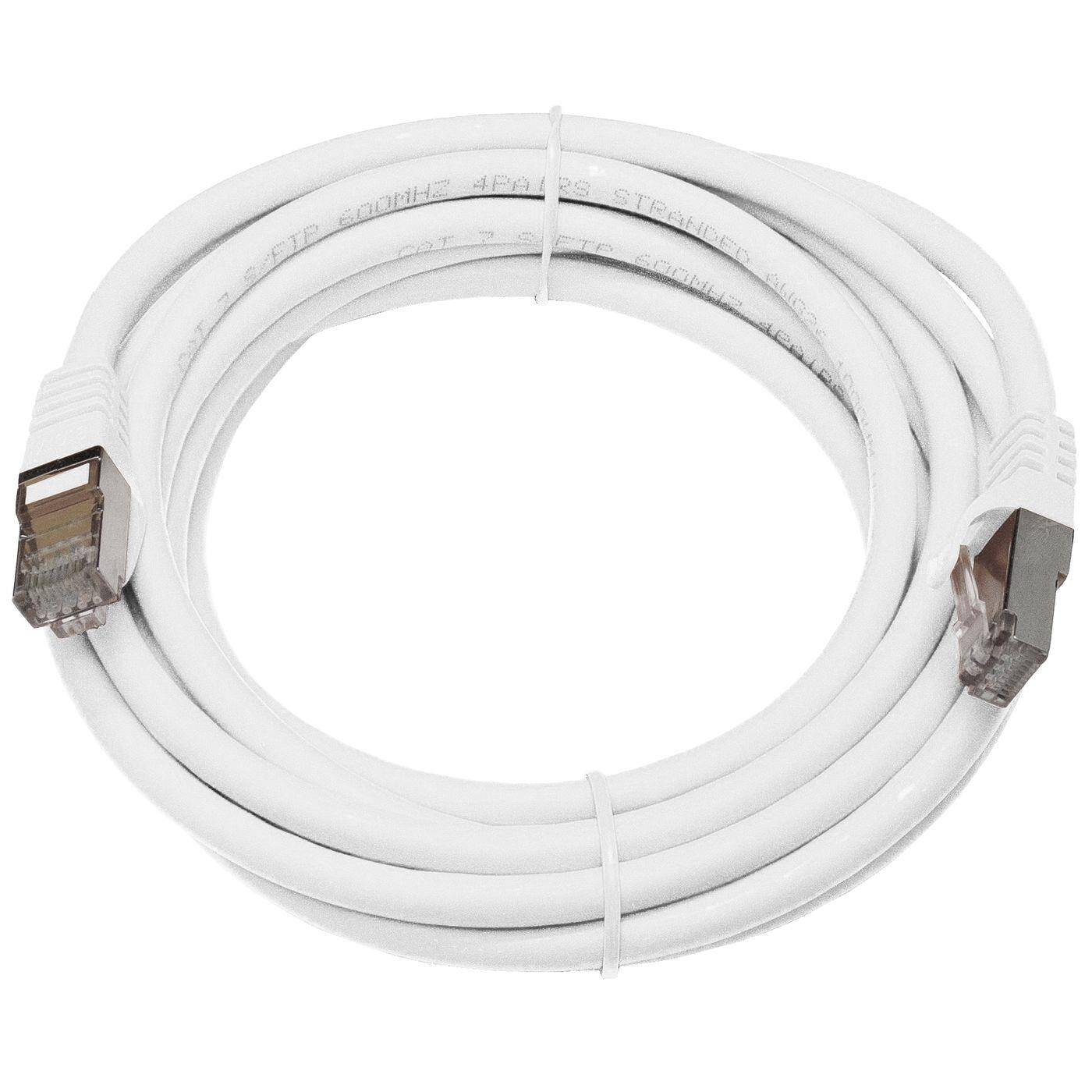 3m RJ-45 Network cable Patch cable CAT7 White S/FTP Ethernet DSL LAN CAT.7