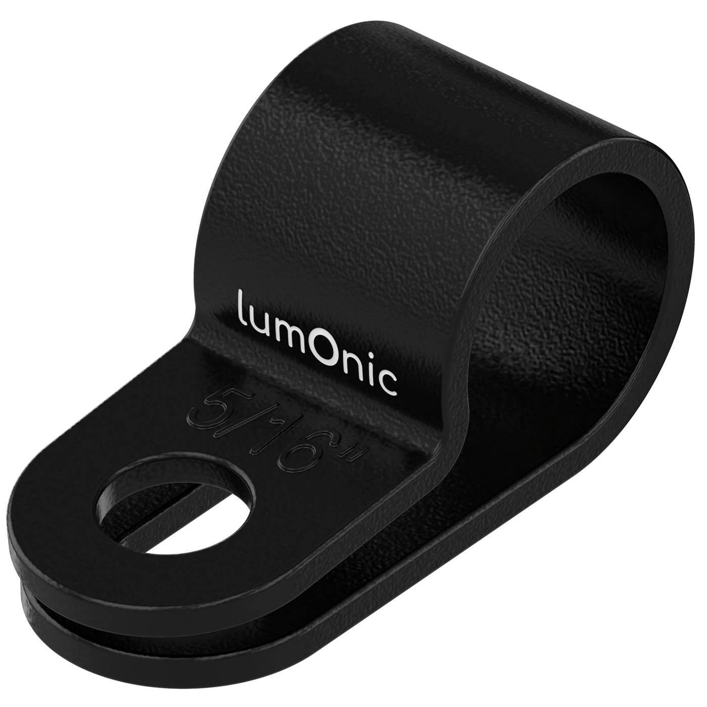 100x P-Clip for cable 8mm black Nylon Cable clamp Cable holder Chassis clamps
