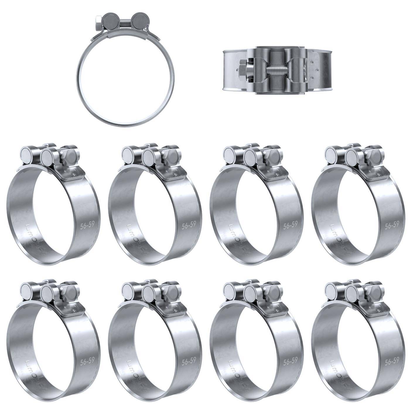 10x Lumonic Gelenkbolzenschelle 56-59mm  Auspuffschelle für Bau PKW LKW